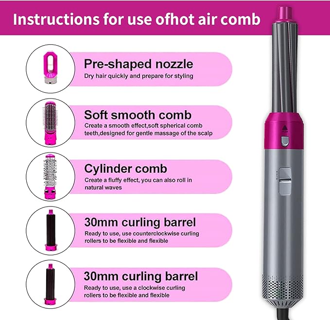 Halah™ Hot Hair Brush 5 in 1 – فرشاة الشعر الساخنة 5 في 1