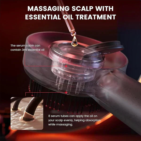 Halah™ Scalp Massager Brush (Red) – فرشاة تدليك فروة الرأس (حمراء)